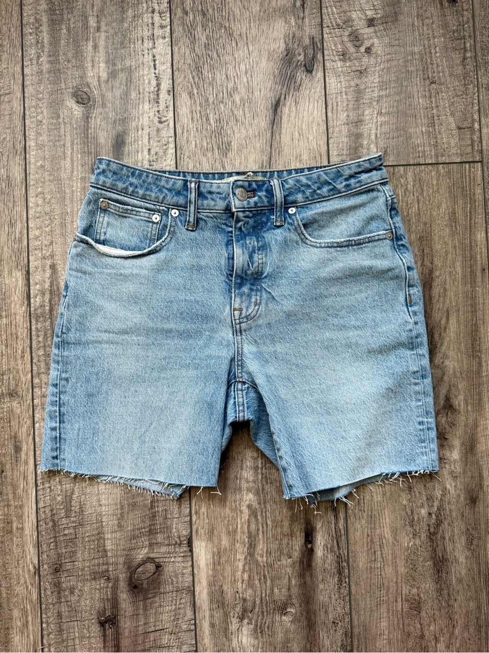 Reworked Madewell cutoff jorts